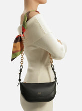 BOLSA TIRACOLO PRETA PEQUENA ALÇA LENÇO A 50011 0944 0001 AREZZO